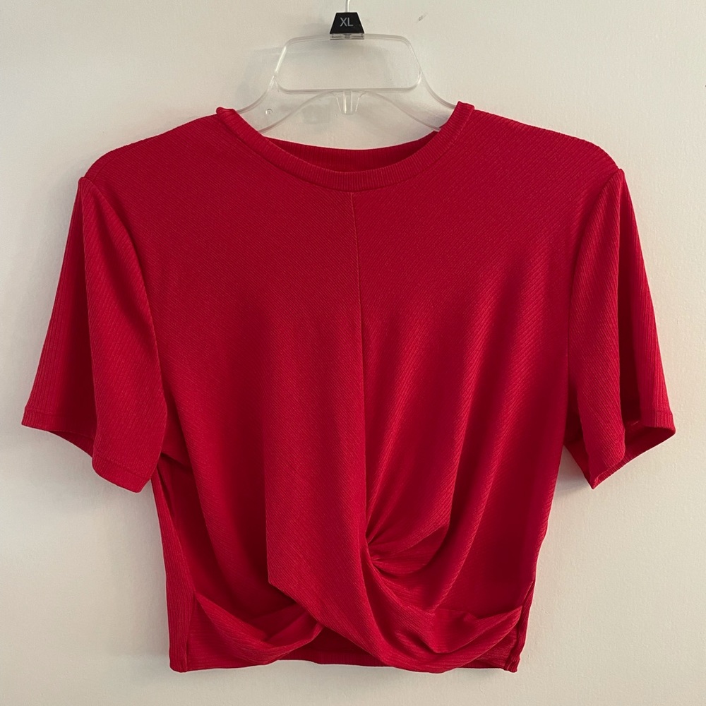 Red crop top